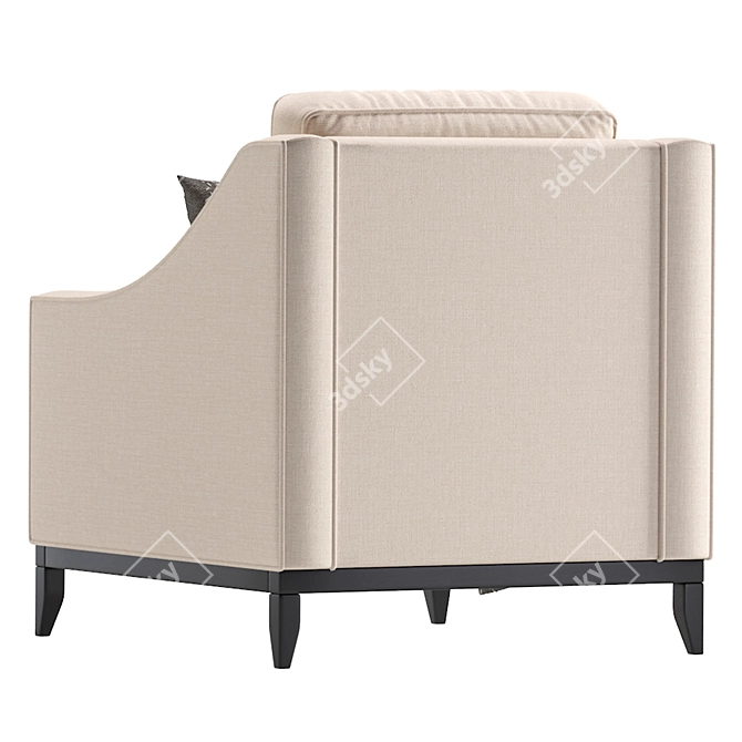 Elegant CORLEONE Armchair - Timeless Luxury 3D model image 3