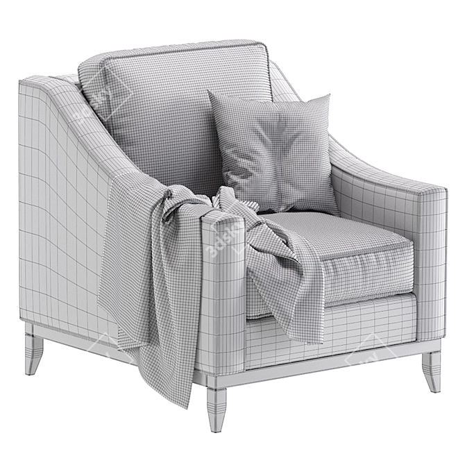 Elegant CORLEONE Armchair - Timeless Luxury 3D model image 7