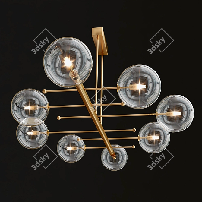 Estro Metal Pendant Lamp - Stunning Lighting Solution 3D model image 3