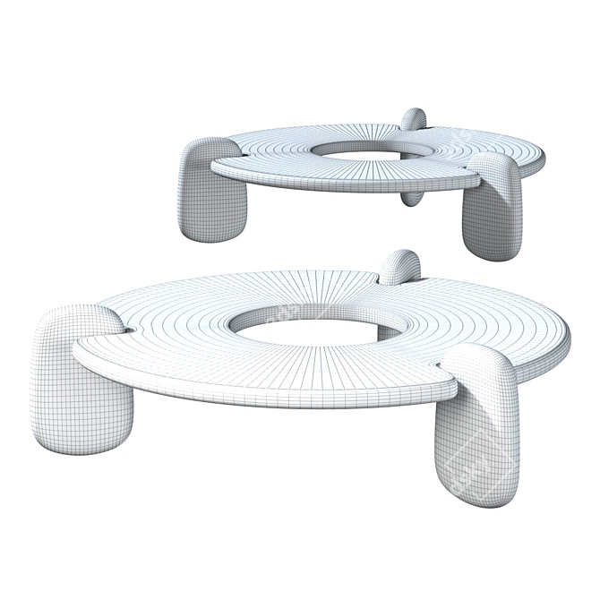 Modern Three-Legged Henge Coffee Table 3D model image 3