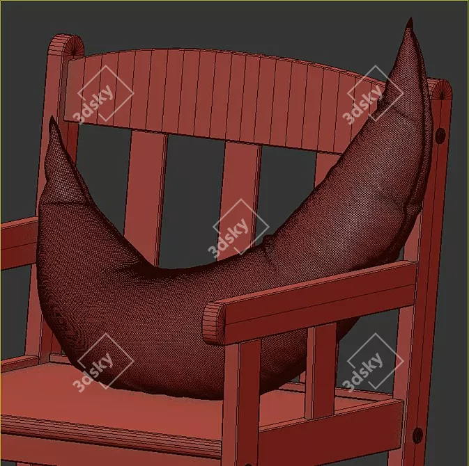 Stylish SUNDVIK Rocking Chair 3D model image 4