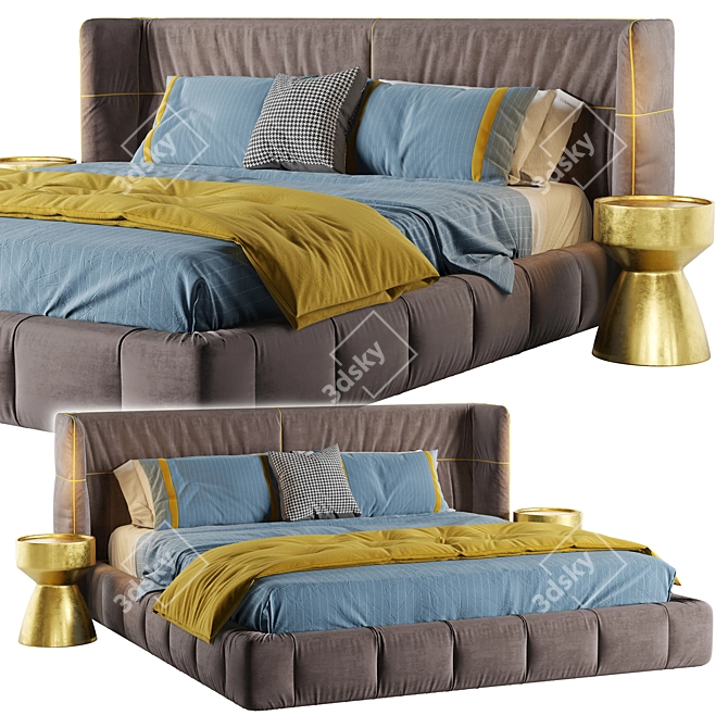 Elegance Dream Bed 3D model image 1