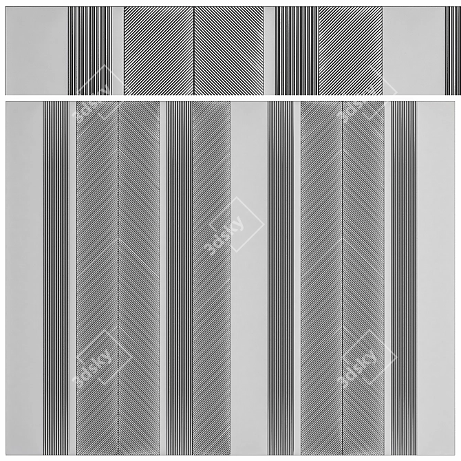 Modern Wall Panel 01 3D model image 2