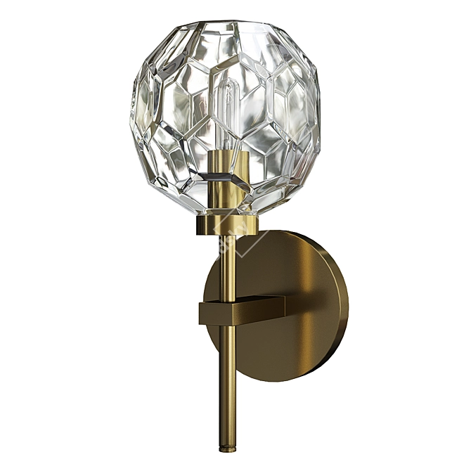 Elegant Parisian Wall Sconce 3D model image 1