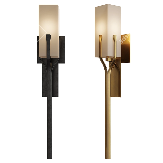 Mediki Wall Sconce: Modern Elegance Illuminated 3D model image 1