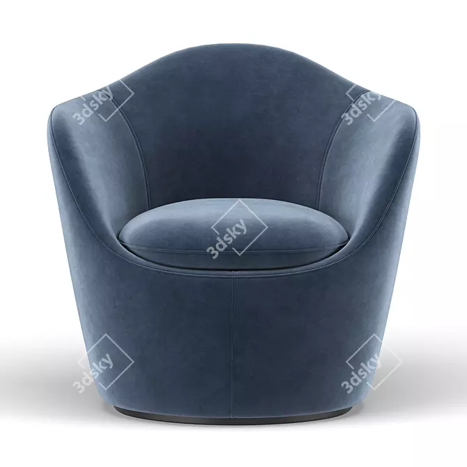 Modern Lina Swivel Chair - Stylish & Functional 3D model image 3