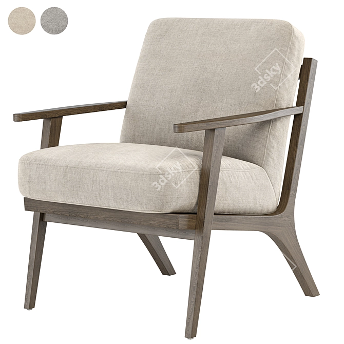 Modern Chair08 - Stylish Mid Century Design! 3D model image 2