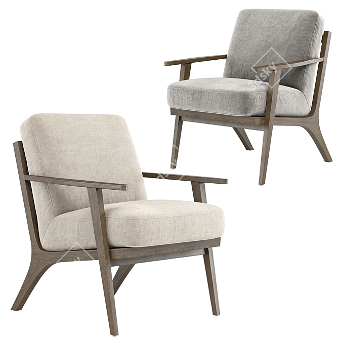 Modern Chair08 - Stylish Mid Century Design! 3D model image 3