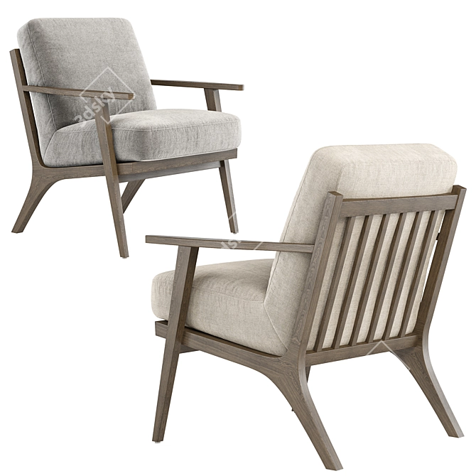 Modern Chair08 - Stylish Mid Century Design! 3D model image 4