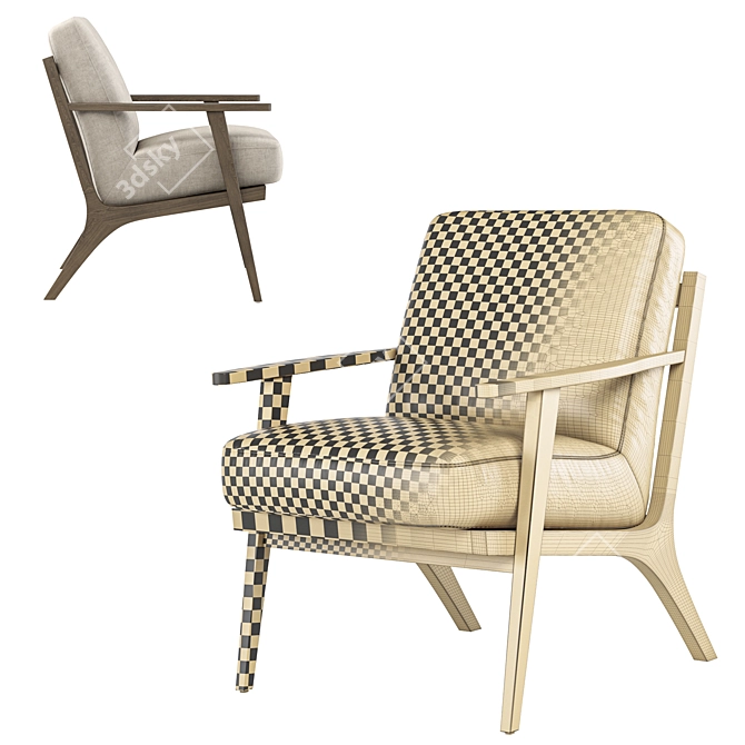 Modern Chair08 - Stylish Mid Century Design! 3D model image 5