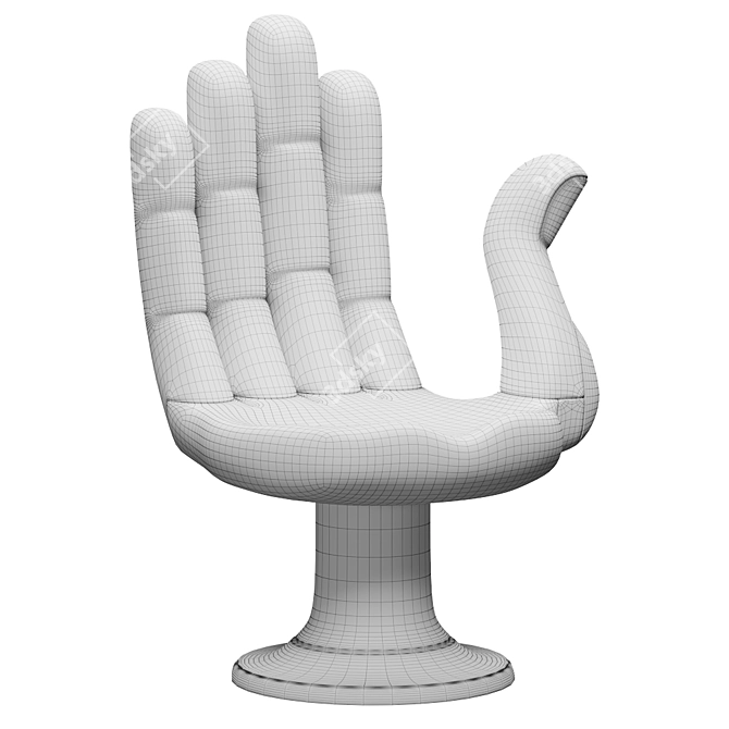 Pedro Friedeberg Hand Chair: Unique and Stylish Seating Solution 3D model image 5