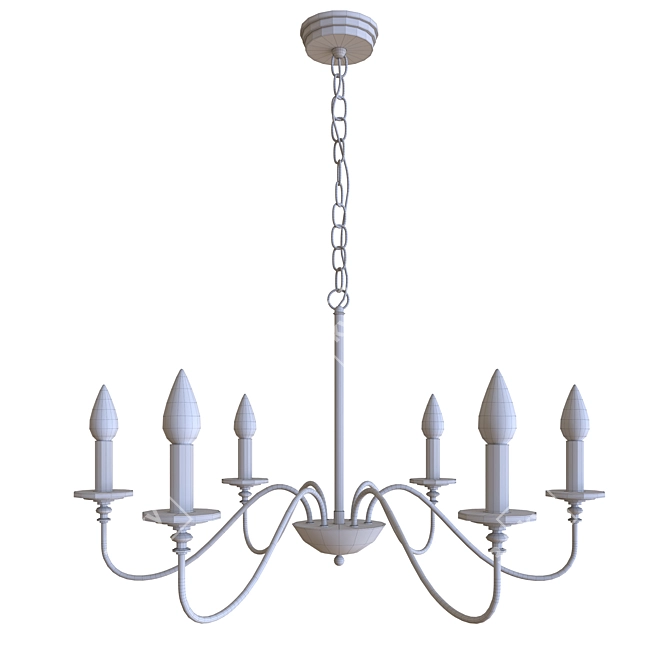 Depuley Black Farmhouse Chandeliers: Sleek and Stylish Lighting 3D model image 2