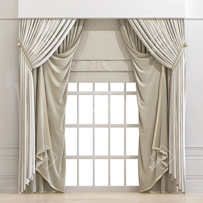 Revamped and Retopologized Curtain 3D model image 1