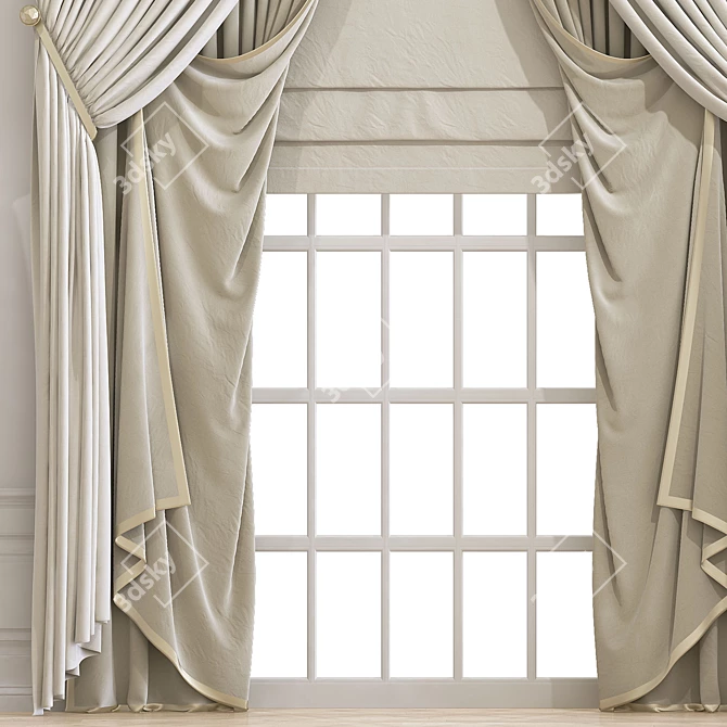 Revamped and Retopologized Curtain 3D model image 4