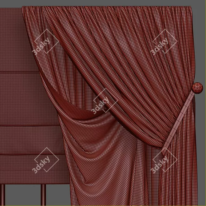Revamped and Retopologized Curtain 3D model image 5