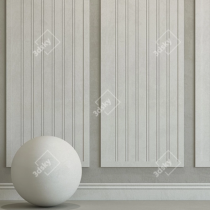 Elegant Molding Plaster 203 3D model image 2