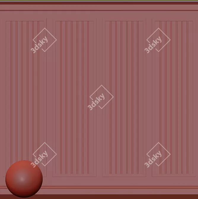 Elegant Molding Plaster 203 3D model image 3