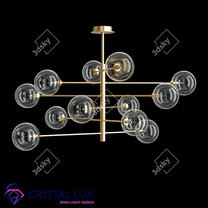 Marzo SP12 Bronze Pendant Light 3D model image 1