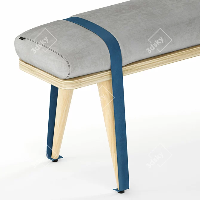 Modern Upholstered Beech Bench by RS Barcelona 3D model image 3