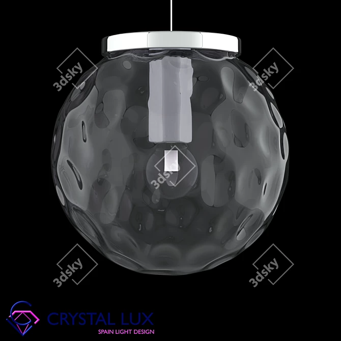 Crystal Lux Mayo SP1 D300 Chrome / Blue - Retro Pendant Light 3D model image 7