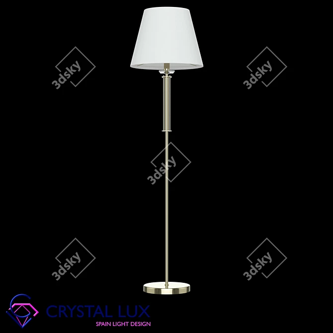 Crystal Lux Nicolas PT1 Gold/White Chandelier 3D model image 1