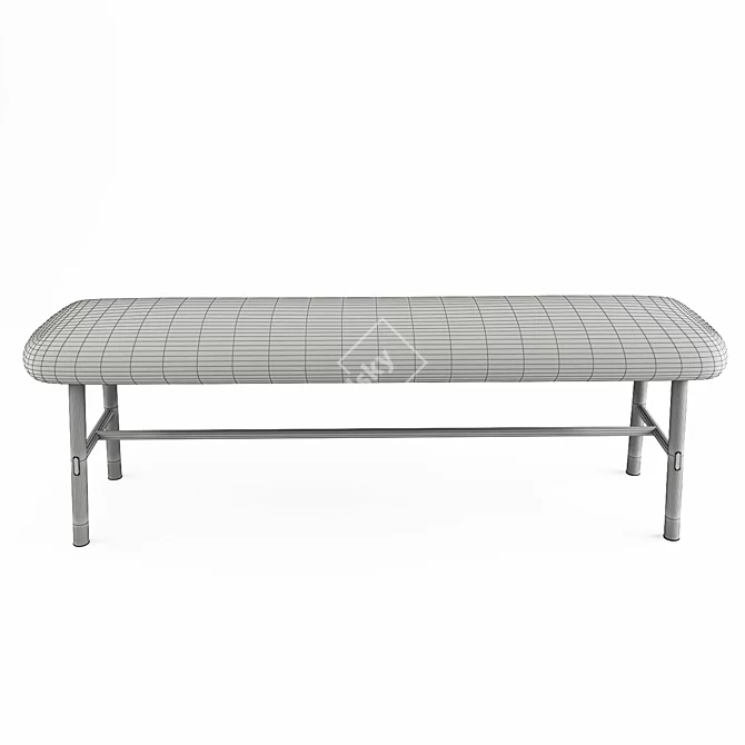 Connubia YO! Upholstered Bench: Beech legs perfection 3D model image 3