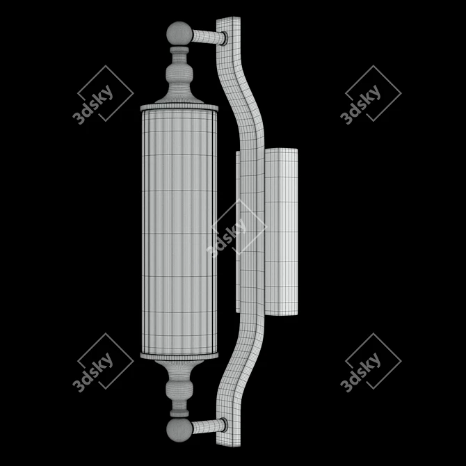 Elegant Tomas AP1 Chrome-Gold Candle Holder 3D model image 5