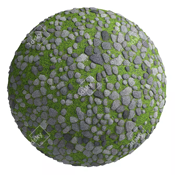 3 Color Stone Wall Materials - PBR, Sbsar, 4k 3D model image 3