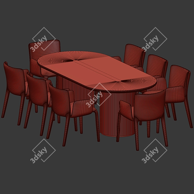 Modern Dining Set 119: Stylish & Versatile 3D model image 5