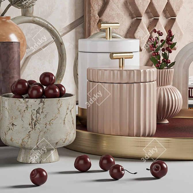 Elegant Detailed Decor Set 3D model image 2