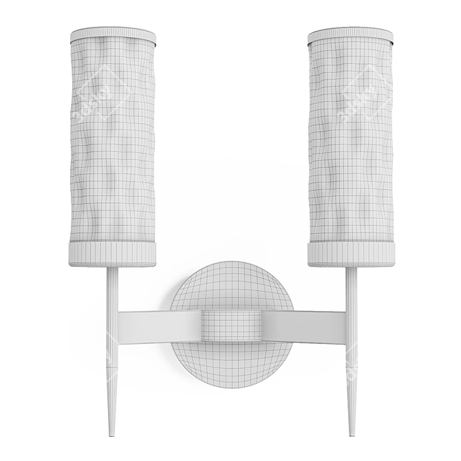 Dantone Sham Double Wall Sconce 3D model image 2