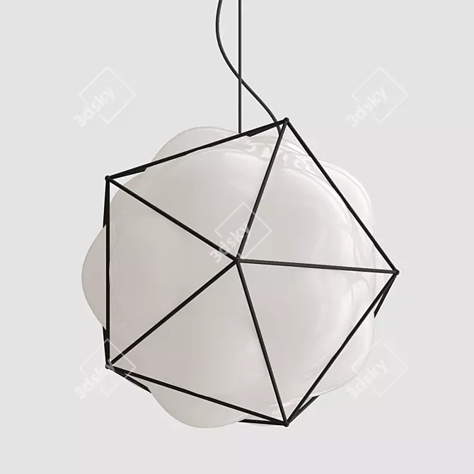 Semai: Modern 38cm Pendant Light 3D model image 2