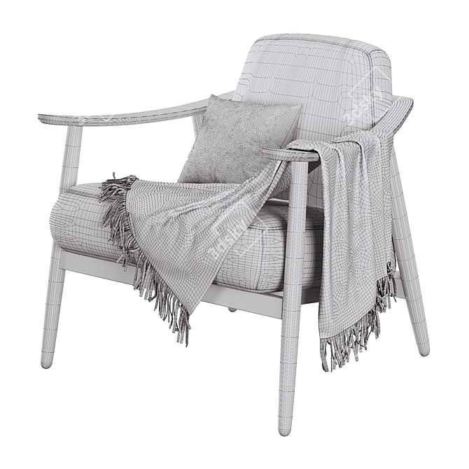 Modern Baltic Chair: Stylish, Comfortable, and Versatile 3D model image 4