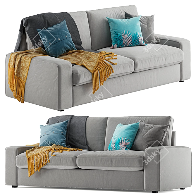 Cozy Comfort: Ikea Kivik Sofa 3D model image 2