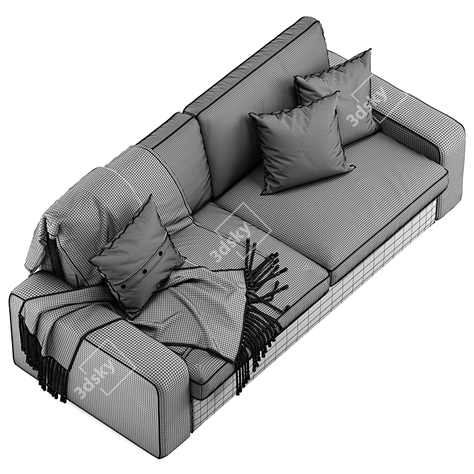 Cozy Comfort: Ikea Kivik Sofa 3D model image 6