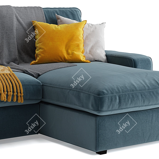 Modern Stylish Ikea Kivik Corner Sofa 3D model image 4