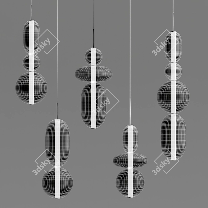 Nordic Glass Pendant Lights 3D model image 2