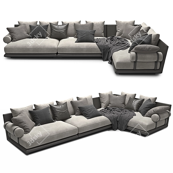 Contemporary Noonu Sofa B&B 3D model image 1