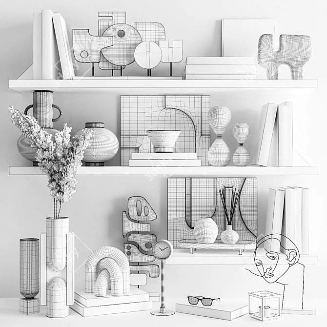 Versatile Home Decor Set: Stylish, Functional 3D model image 6
