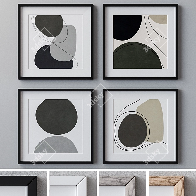 Versatile Frames Set - 4 Colors 3D model image 1