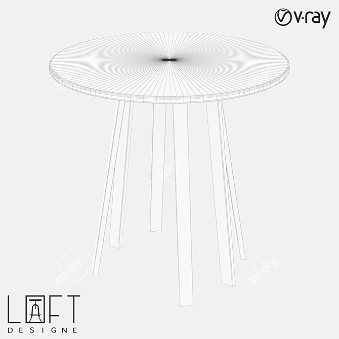 elegant marble coffee table 3D model image 2