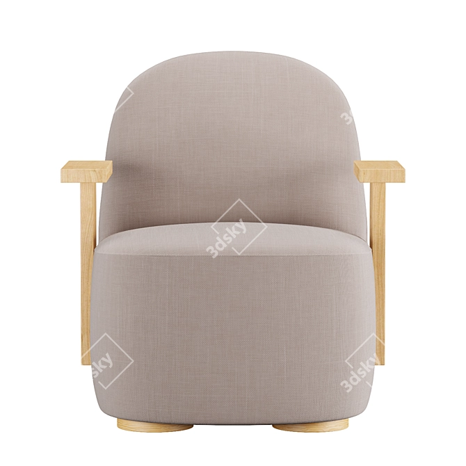 Polar S Lounge Chair with Arms: Sophisticated Comfort 3D model image 2