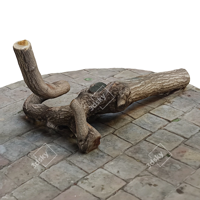 Natural Wood Tree Trunk 8 3D model image 3