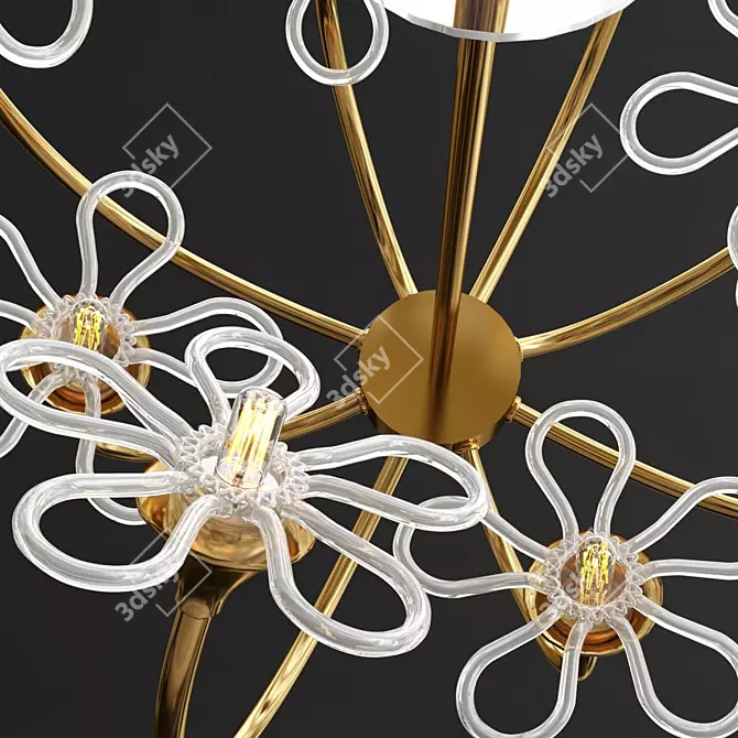 Elegant Floral Chandelier Series 3D model image 4