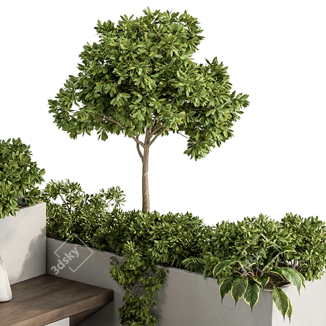 Elevated Oasis: Roof Garden Set 3D model image 5
