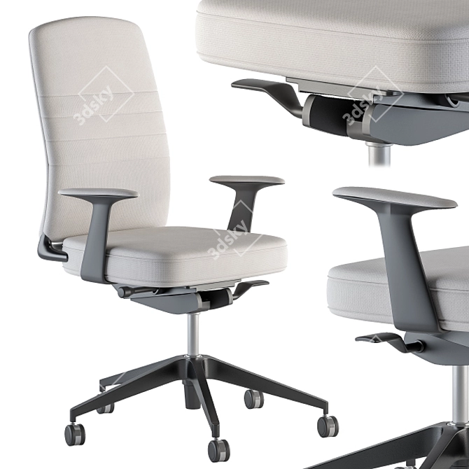 ErgoFlex Office Chair Set 3D model image 2