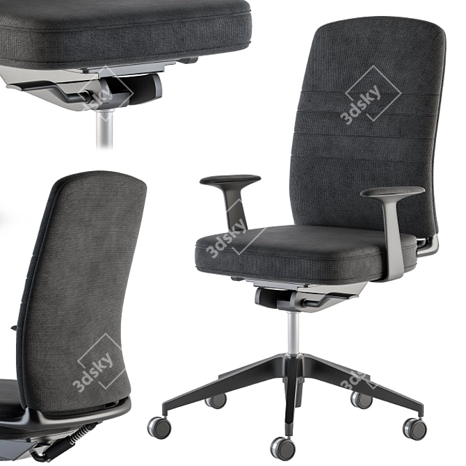 ErgoFlex Office Chair Set 3D model image 3