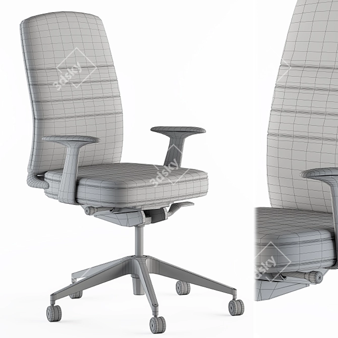 ErgoFlex Office Chair Set 3D model image 7