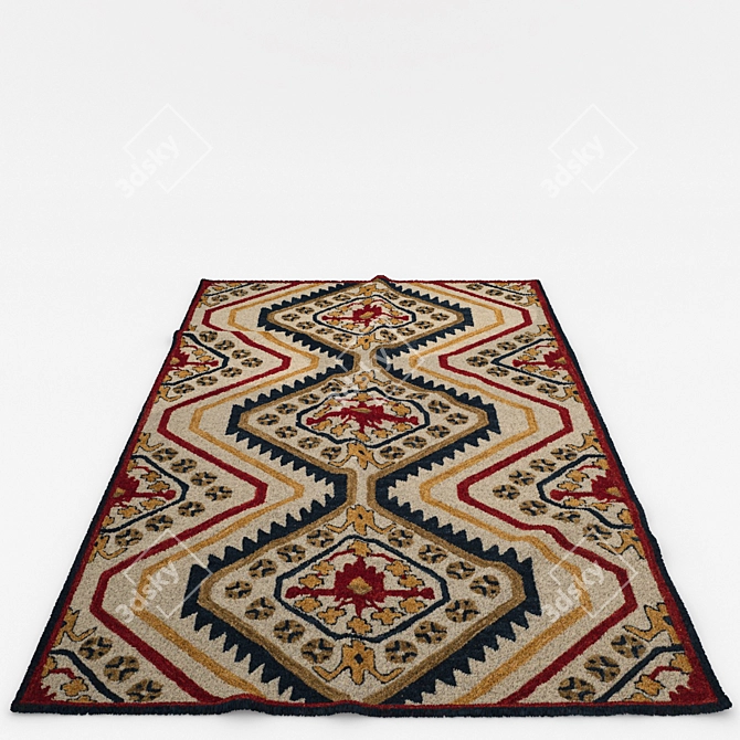 Versatile Set of 6 Rugs 3D model image 5