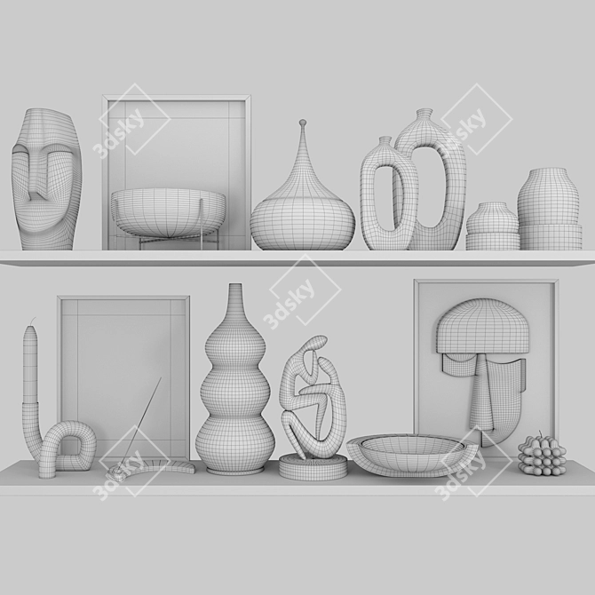 Artistic Decorative Set 3D model image 5